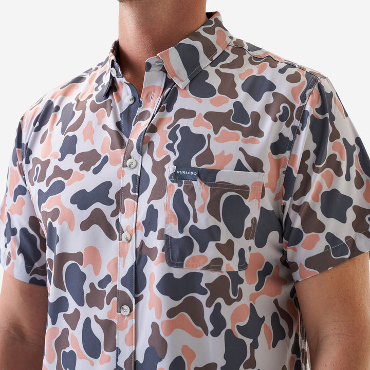 Burlebo Performance Button Up - Vintage Camo