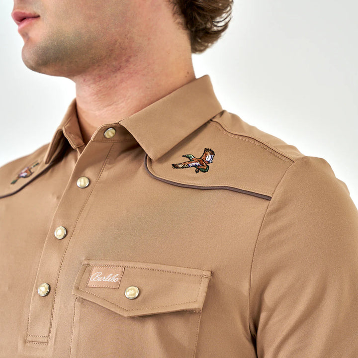 Burlebo Pearl Snap Performance Polo