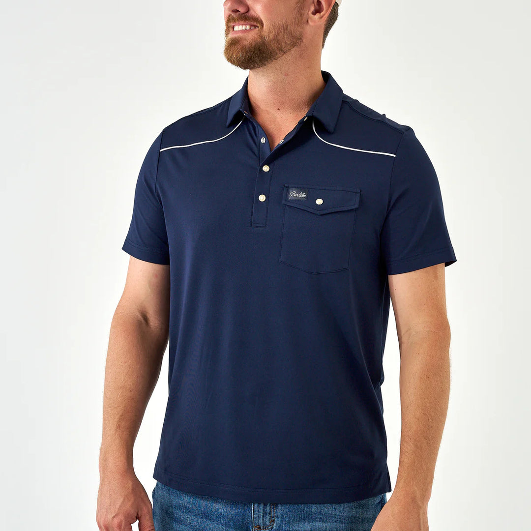 Burlebo Pearl Snap Performance Polo