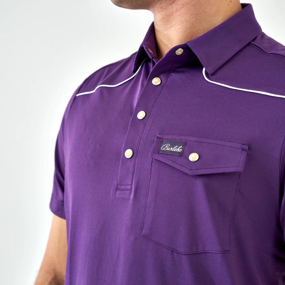 Burlebo Pearl Snap Performance Polo