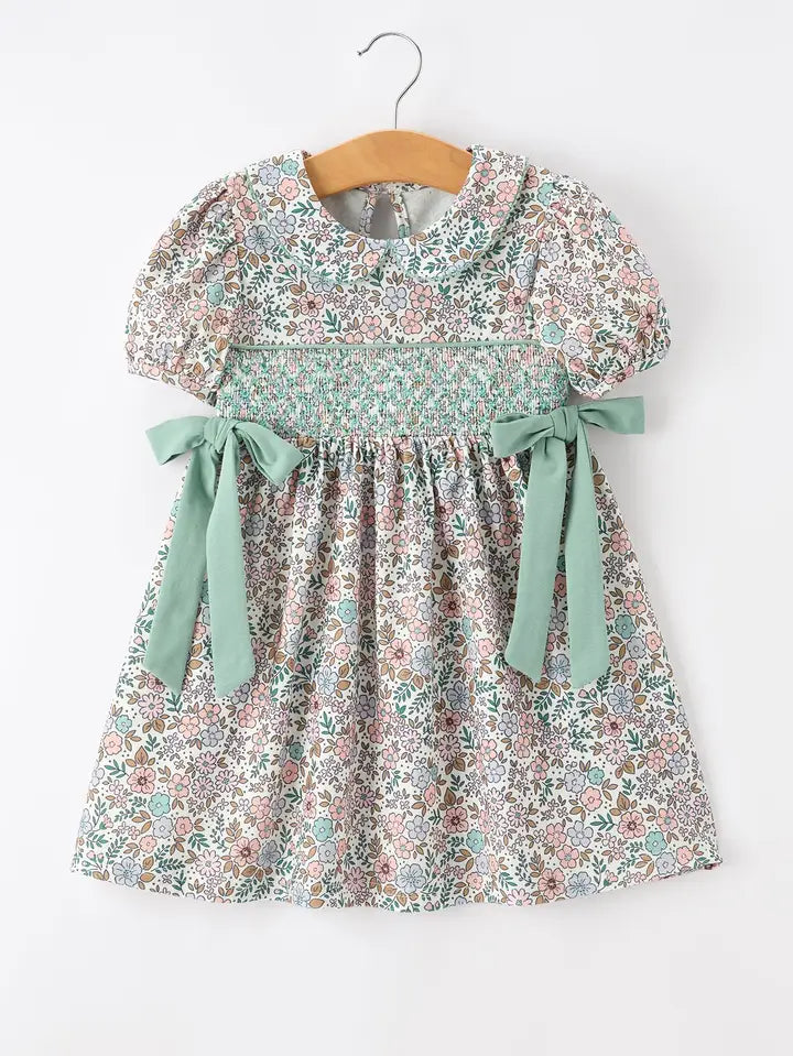 BR Rylee Faith Floral Smocked Dress
