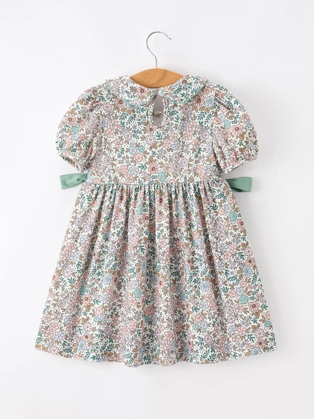 BR Rylee Faith Floral Smocked Dress