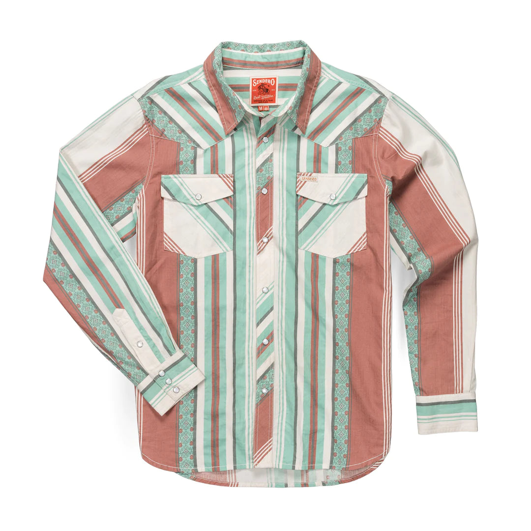 The Sendero Serape Pearl Snap Long Sleeve Shirt