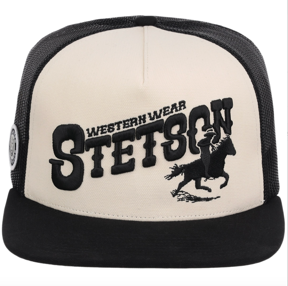 Stetson 5 Panel Flat Bill Trucker Hat