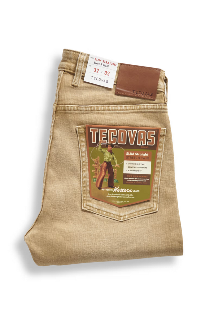 The Tecovas Men's Slim Straight Stretch Twill Jeans