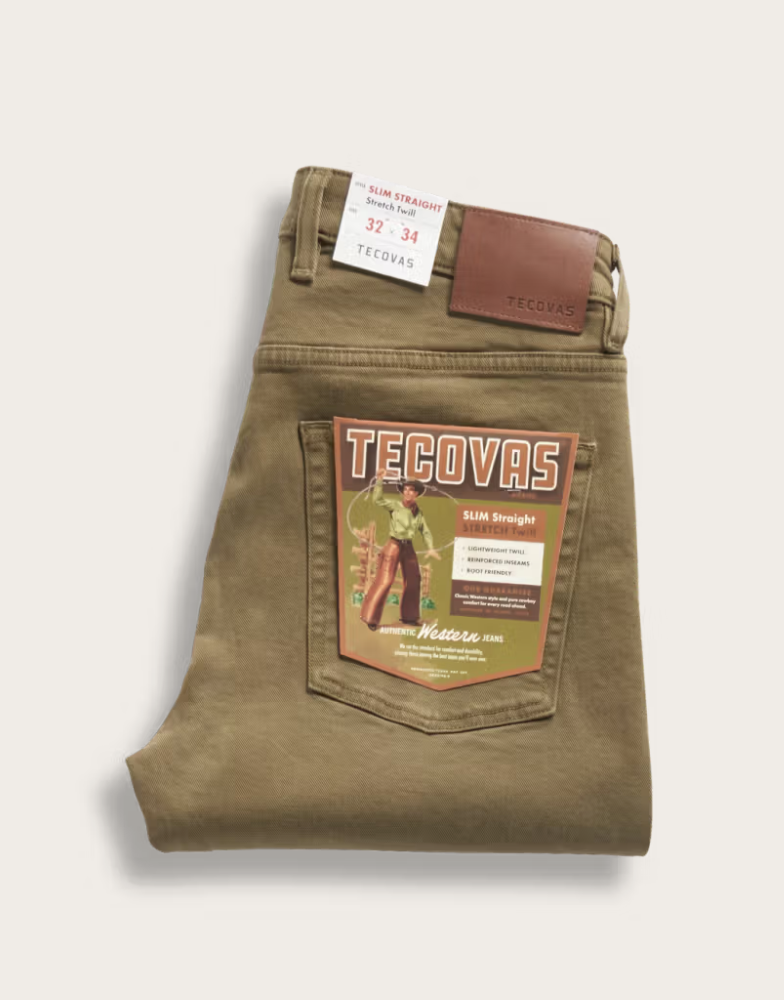 The Tecovas Men's Slim Straight Stretch Twill Jeans