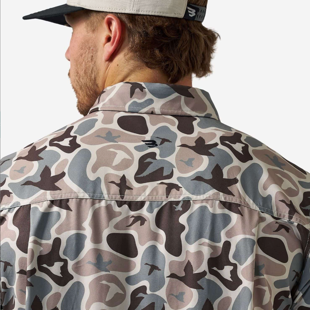 Burlebo Performance Button Up - Mallard Mayhem Camo