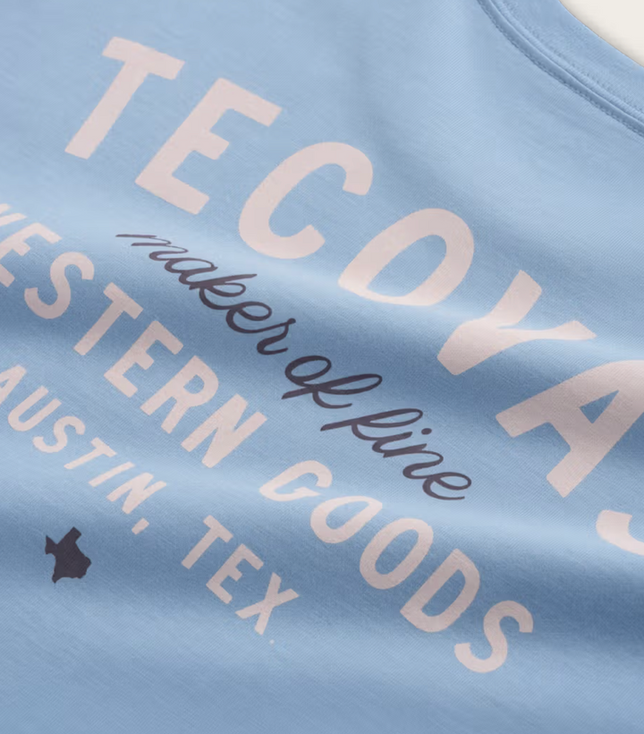 Tecovas Men's Fine Makers Pocket Tee - Chambray