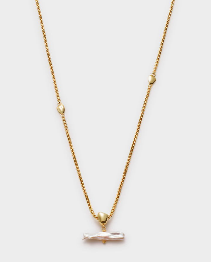 Katie Loxton Sol Pearl T-Bar Necklace