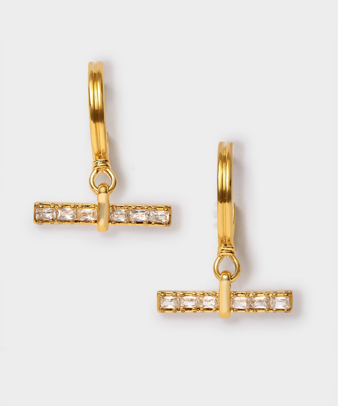 Katie Loxton Lustre T-Bar Hoop Earrings