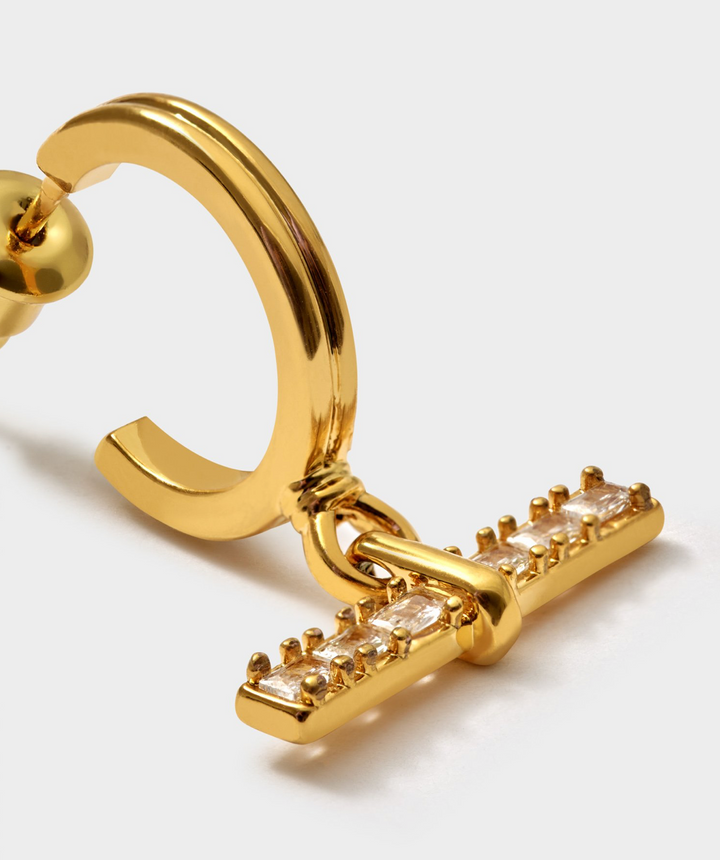 Katie Loxton Lustre T-Bar Hoop Earrings