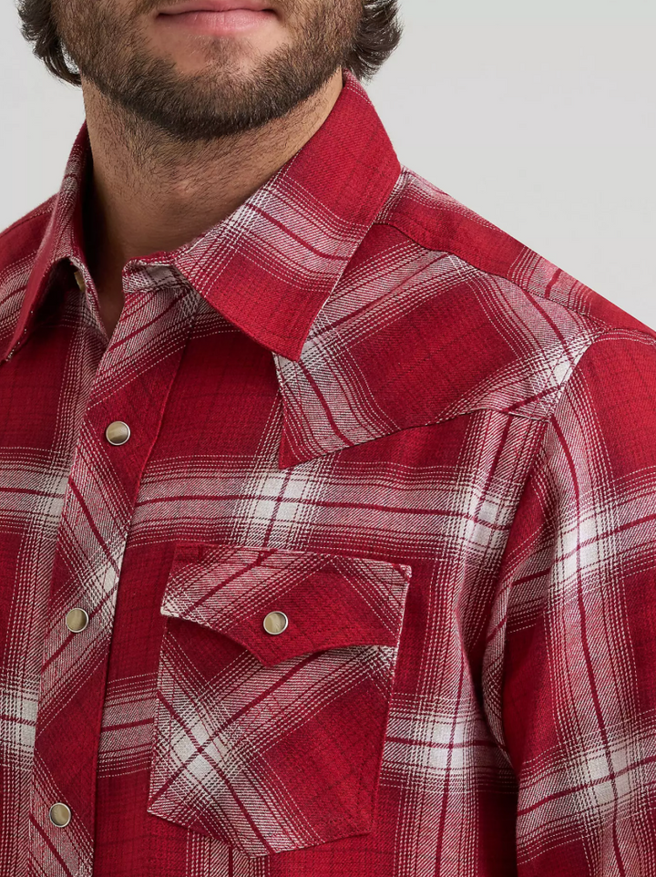 Wrangler Men's Retro LS Flannel Plaid Shirt