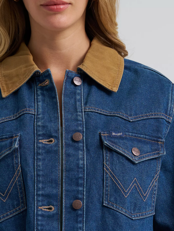 Wrangler Women's Denim Cinched Barn Jacket