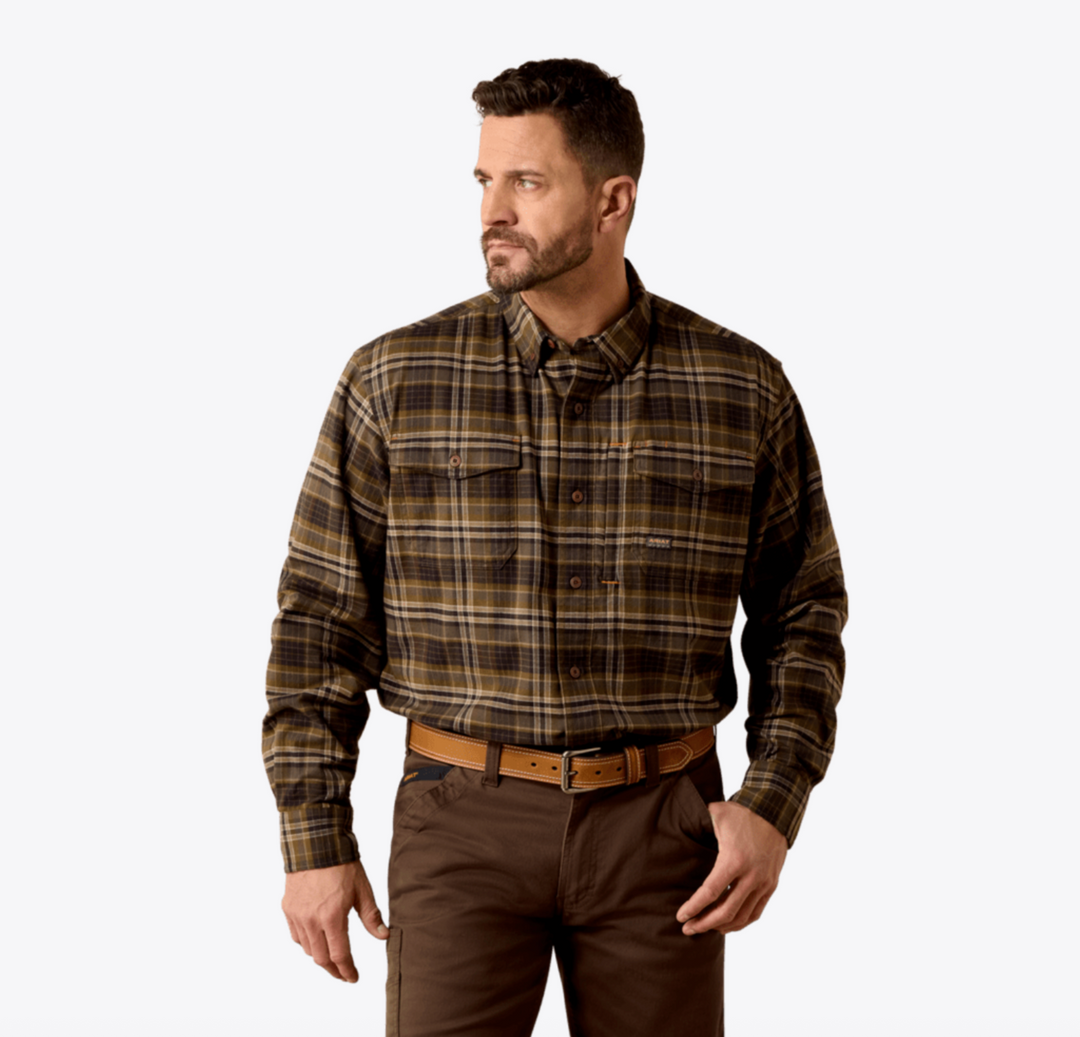 Ariat Men's Rebar Flannel DuraStretch Work Shirt
