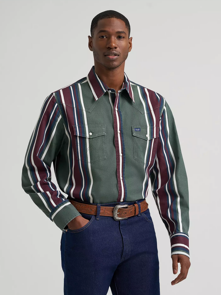 Wrangler Men's Vintage Inspired Brushpopper Shirt