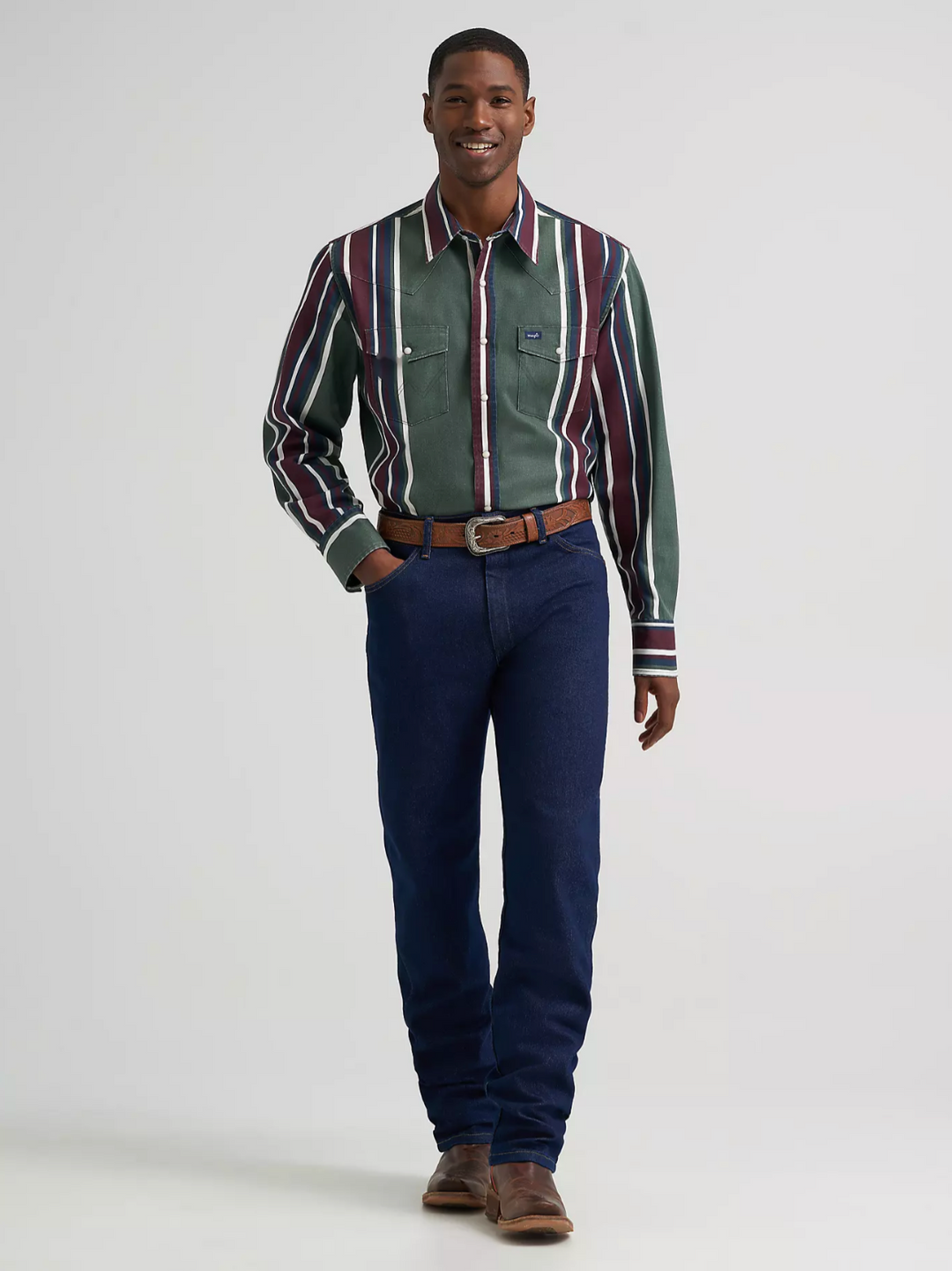 Wrangler Men's Vintage Inspired Brushpopper Shirt