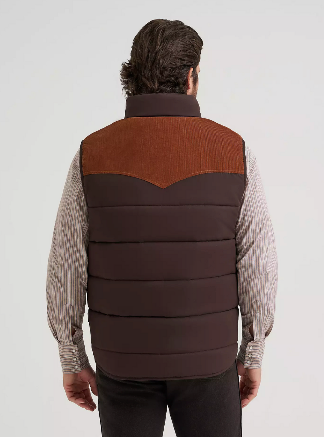 Wrangler Men's Corduroy Yoke Puffer Vest