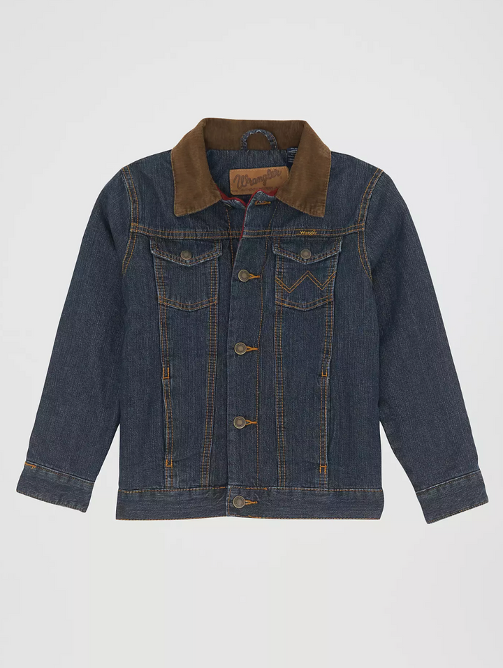 Wrangler Boys Western Blanket Lined Denim Jacket