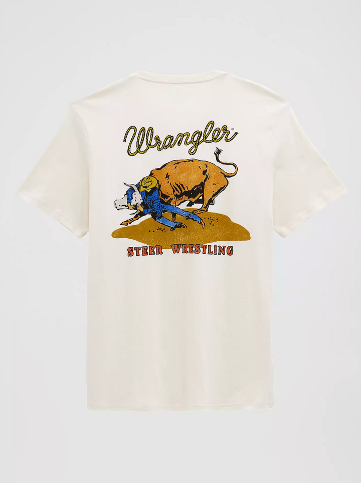 Wrangler Men's Steer Wrestling Graphic Tee