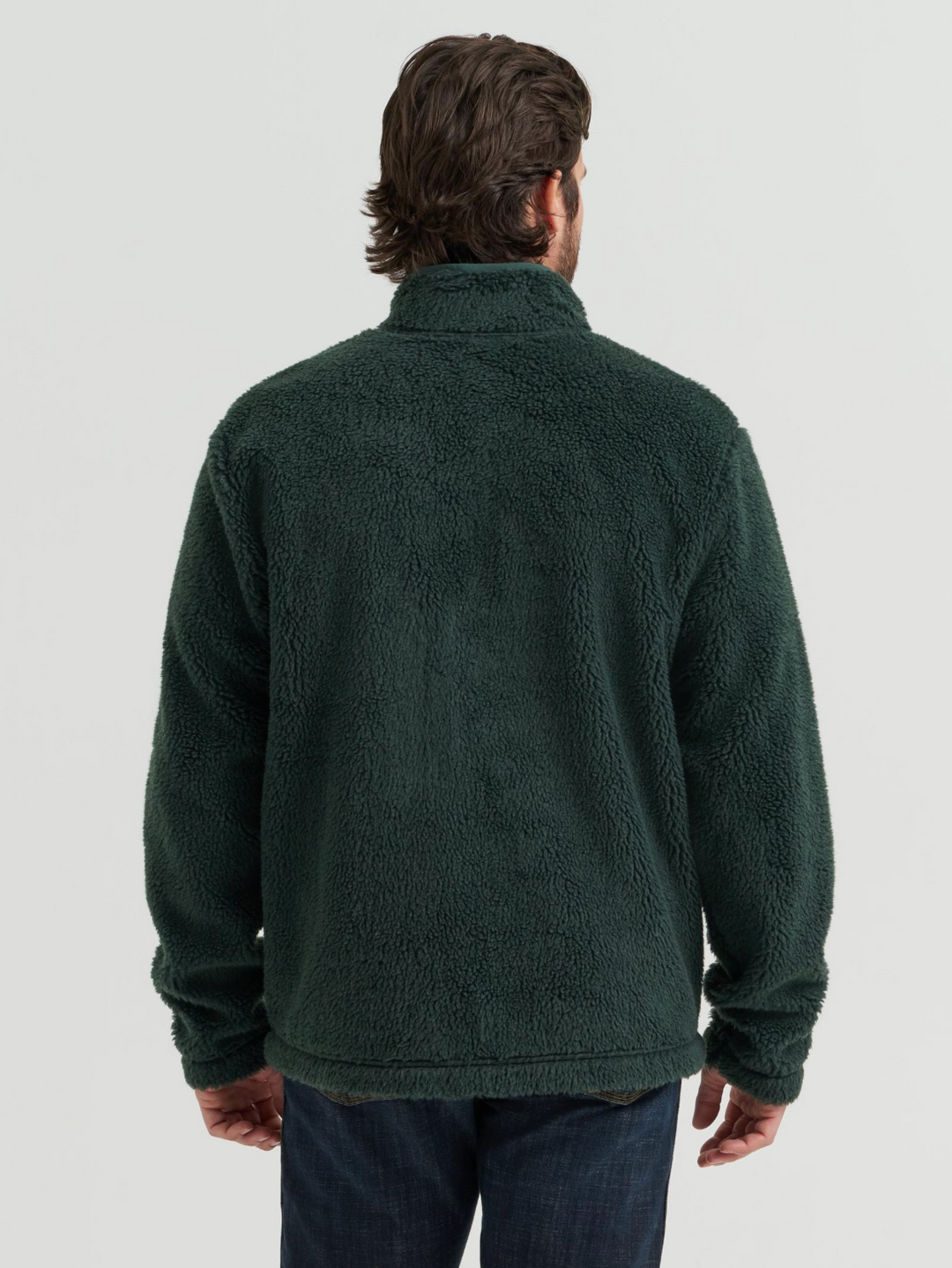 Wrangler Men's Hay Away Sherpa Quarter Snap Pullover