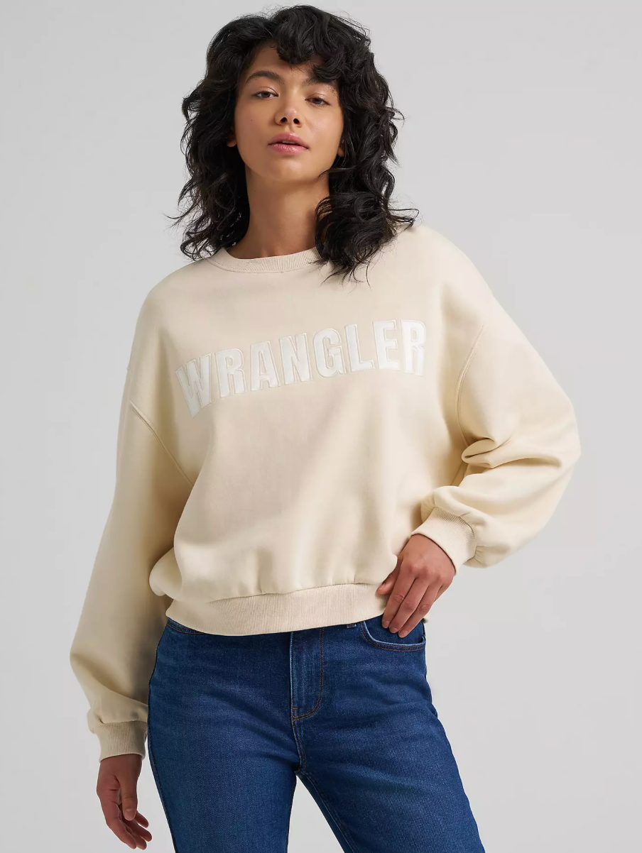 Wrangler Women's Logo Canyon Crew Pullover