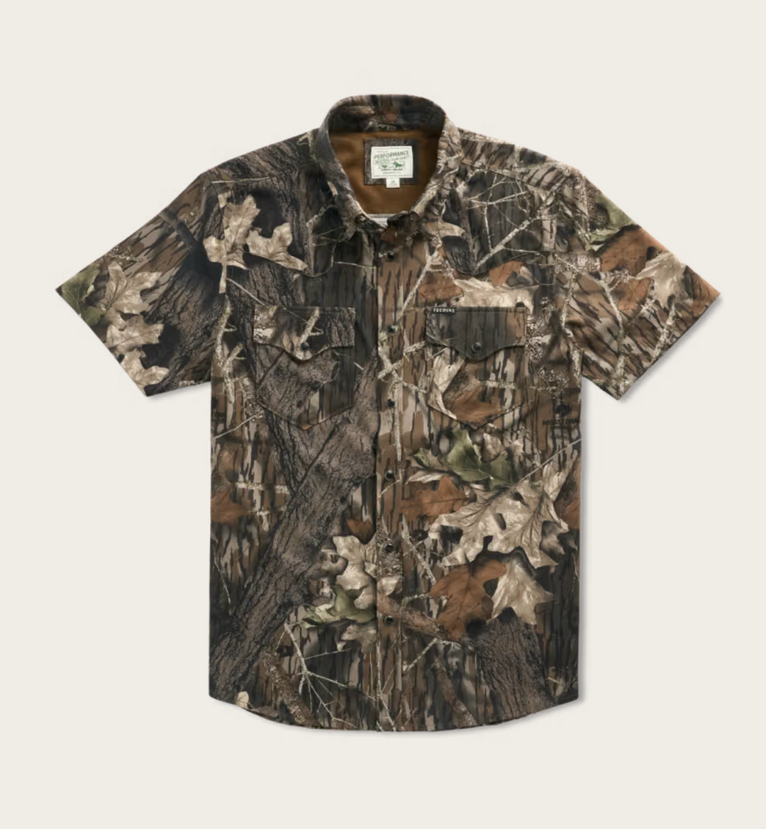 Tecovas Men's Mossy Oak Performance Western SS Shirt