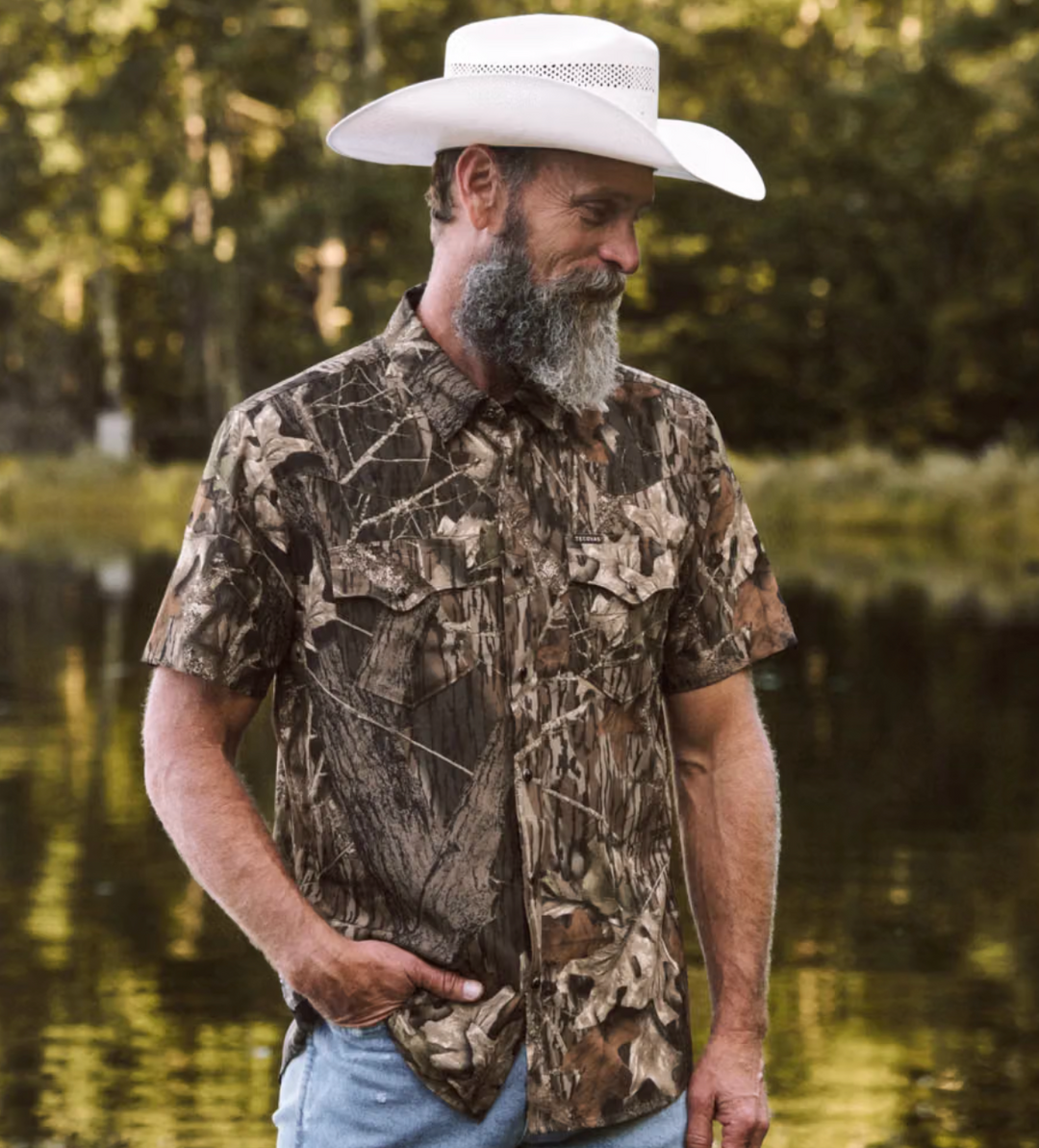 Tecovas Men's Mossy Oak Performance Western SS Shirt