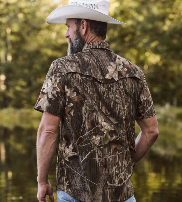 Tecovas Men's Mossy Oak Performance Western SS Shirt