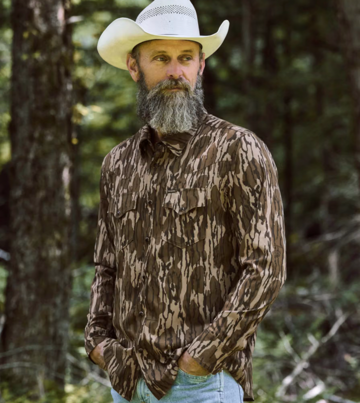 Tecovas Men's Mossy Oak Performance Western LS Shirt