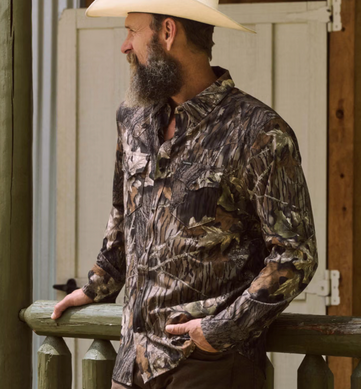Tecovas Men's Mossy Oak Performance Western LS Shirt