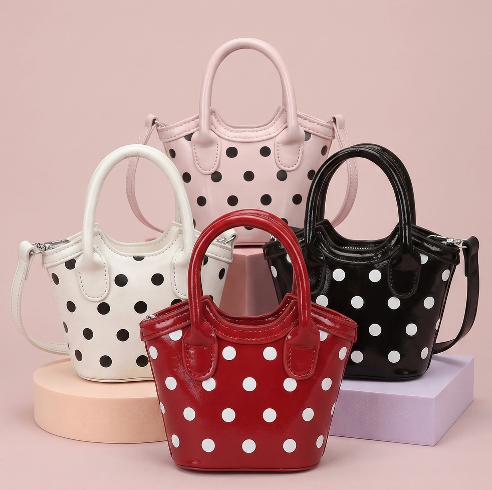 Polka Dot Mini Bucket Tote