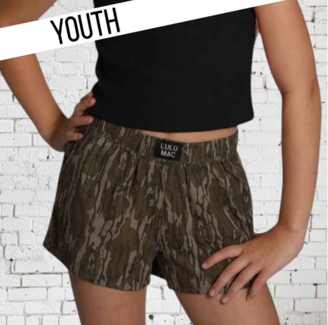 Lulu Mac Youth Mossy Oak Boxer Shorts