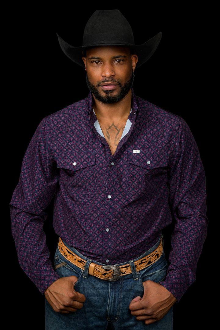 The Keaton Long Sleeve Pearl Snap Shirt
