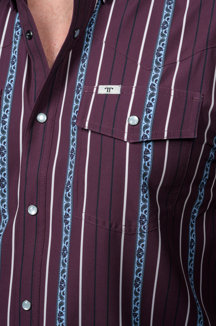 The Reid Long Sleeve Pearl Snap Shirt