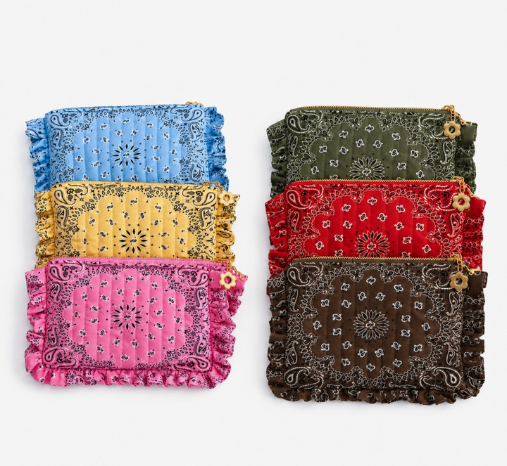 The Bandana Ruffle Everything Pouch