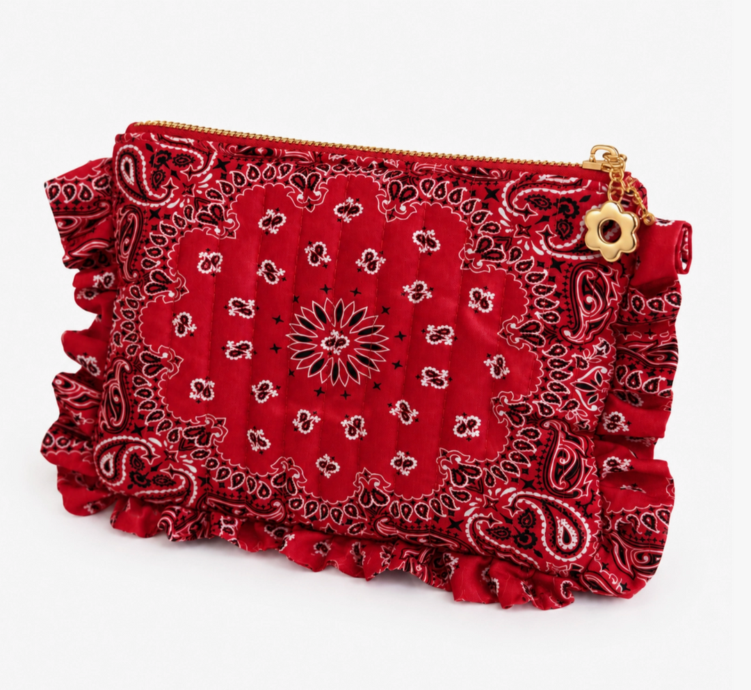 The Bandana Ruffle Everything Pouch