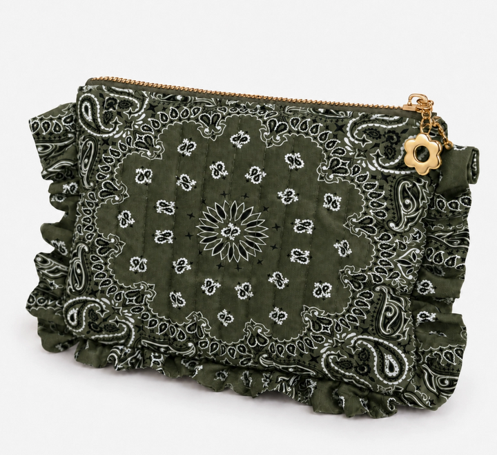 The Bandana Ruffle Everything Pouch