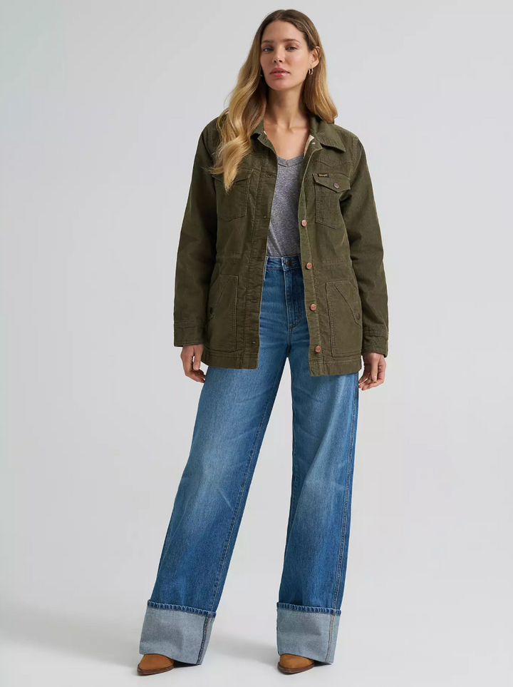 Wrangler Women's Corduroy Quilt-Lined Barn Jacket