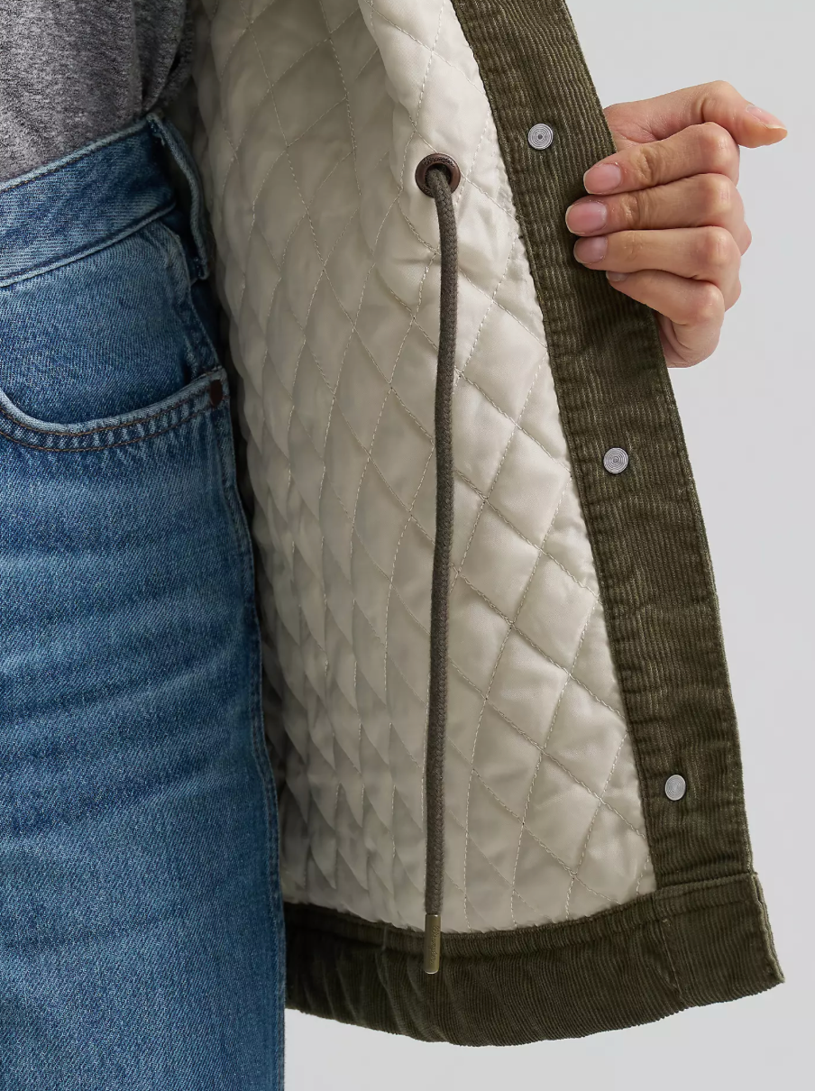 Wrangler Women's Corduroy Quilt-Lined Barn Jacket