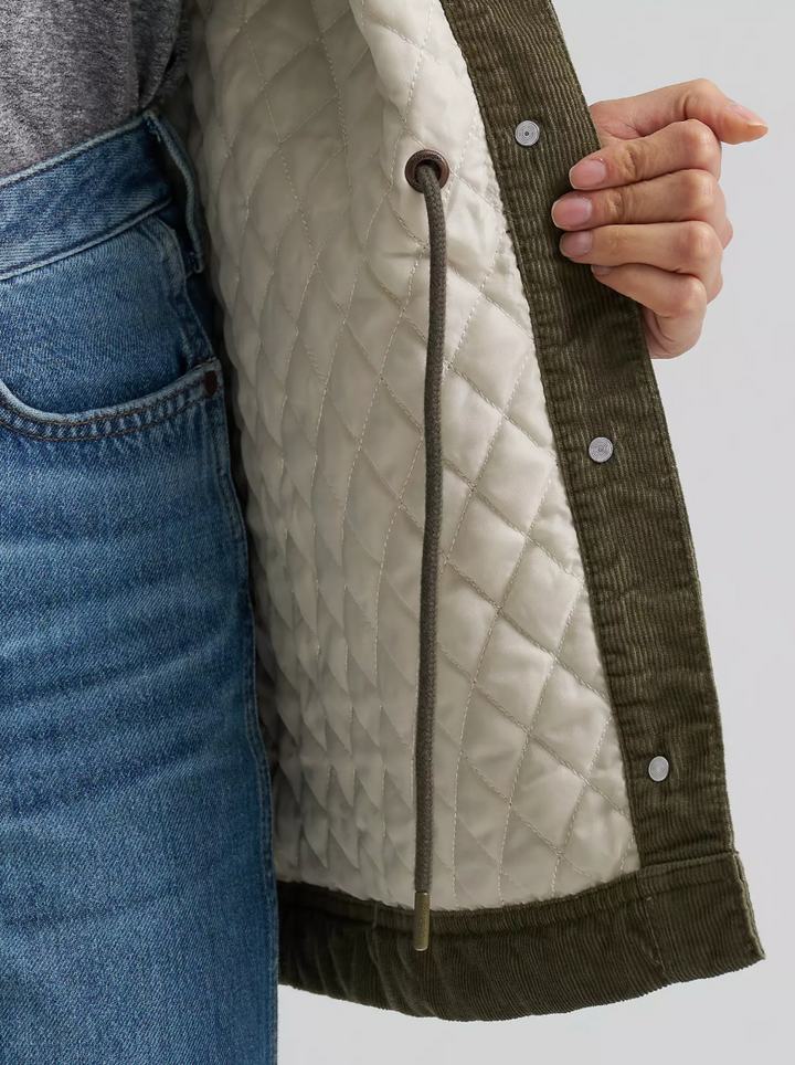 Wrangler Women's Corduroy Quilt-Lined Barn Jacket