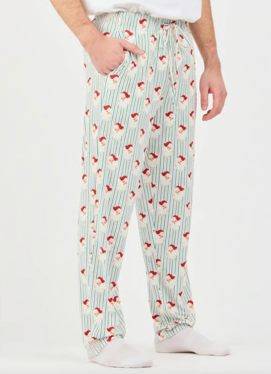 MS Mens Santa Baby Stripes Pajama Pants