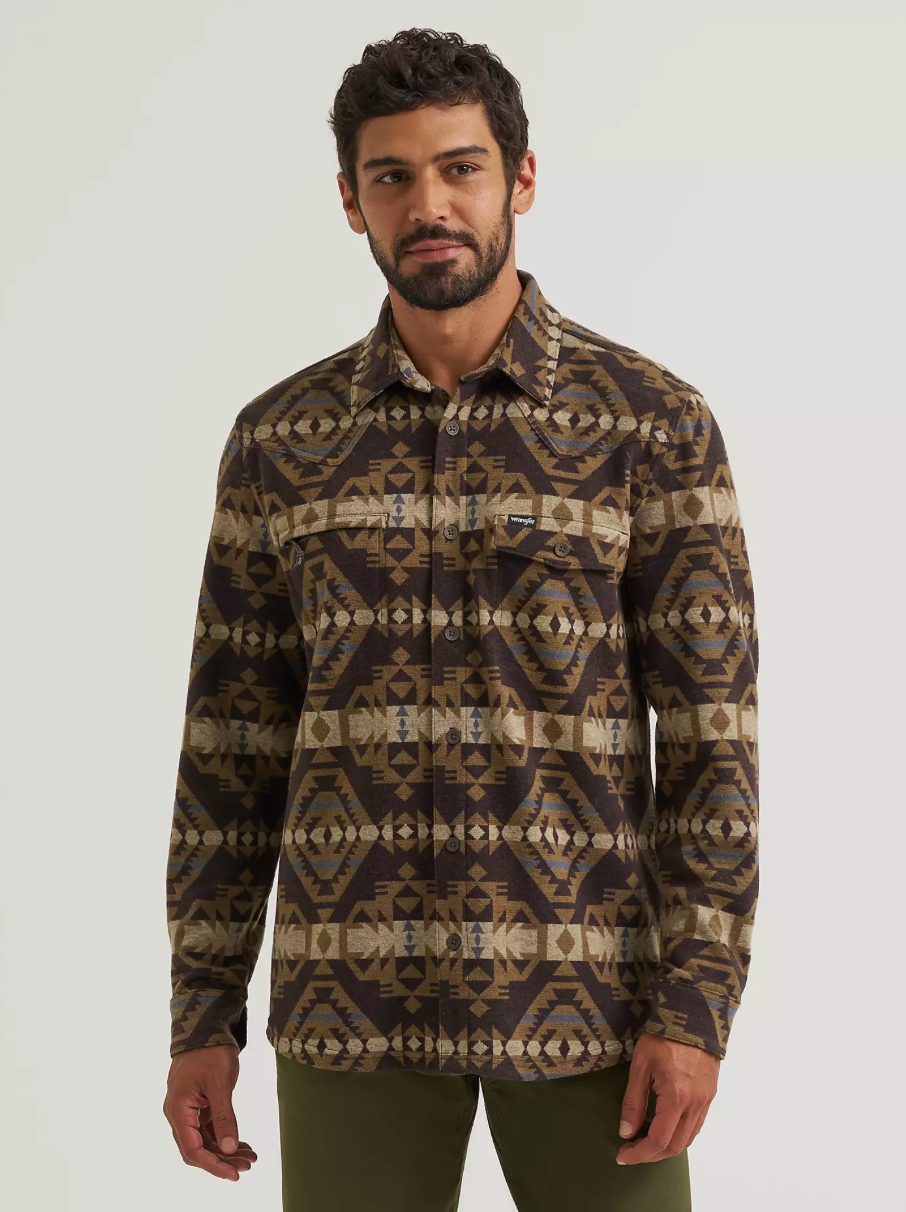 Wrangler Men's All Terrain Blanket Shirt Jacket