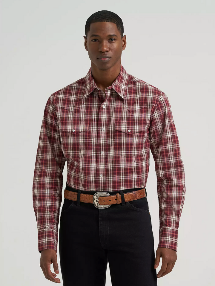 Wrangler Men's Wrinkle Resist LS Snap Shirt