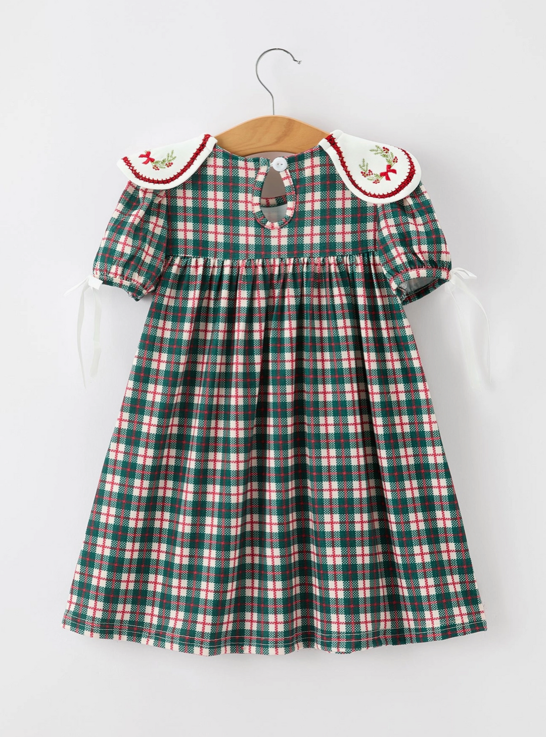 BR Rylee Faith Christmas Plaid Wreath Dress