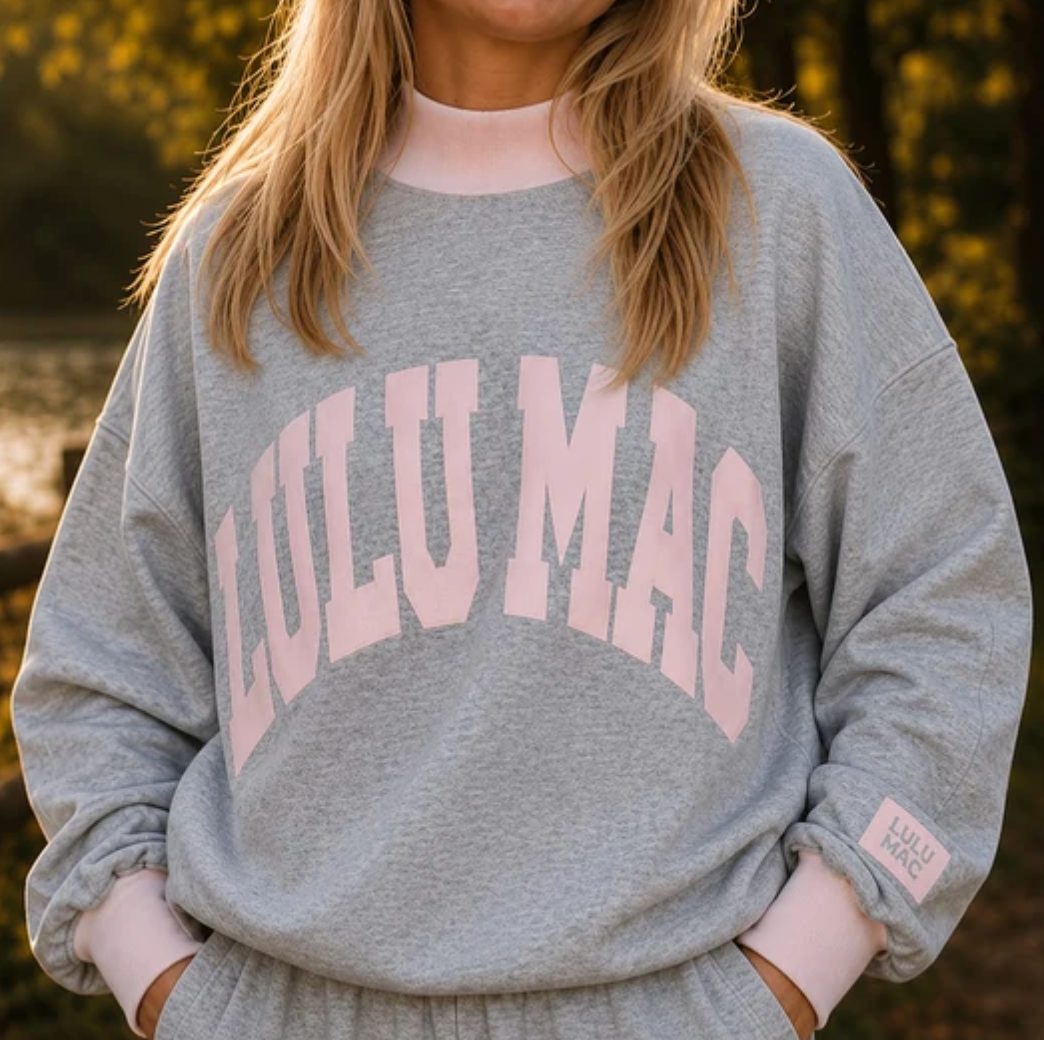 Lulu Mac Puff Mock Neck Sweatshirt