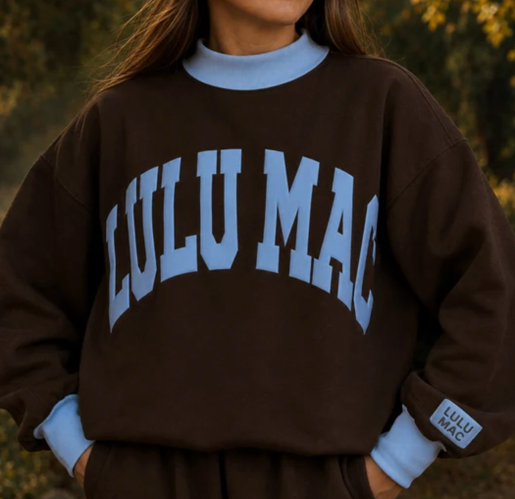 Lulu Mac Puff Mock Neck Sweatshirt