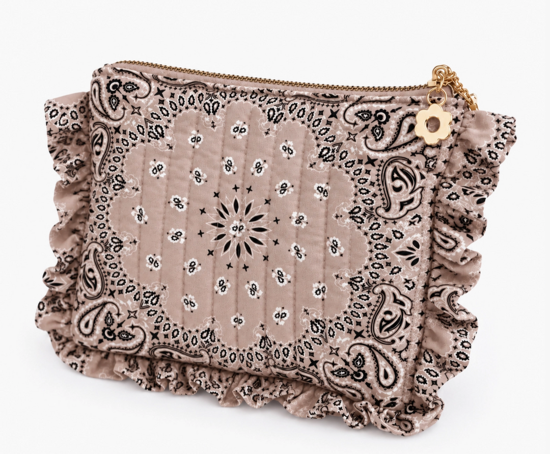 The Bandana Ruffle Everything Pouch