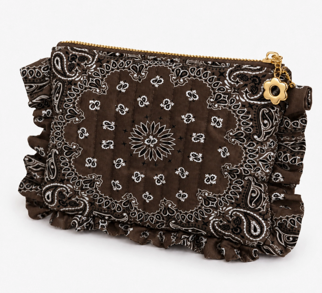 The Bandana Ruffle Everything Pouch