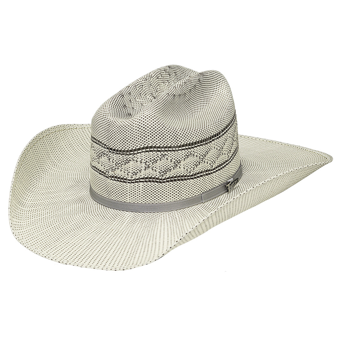 Twister Bangora 4 1/4 Ivory/Grey Straw Hat