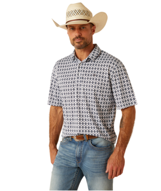 Ariat Men's All Over Print SS Polo